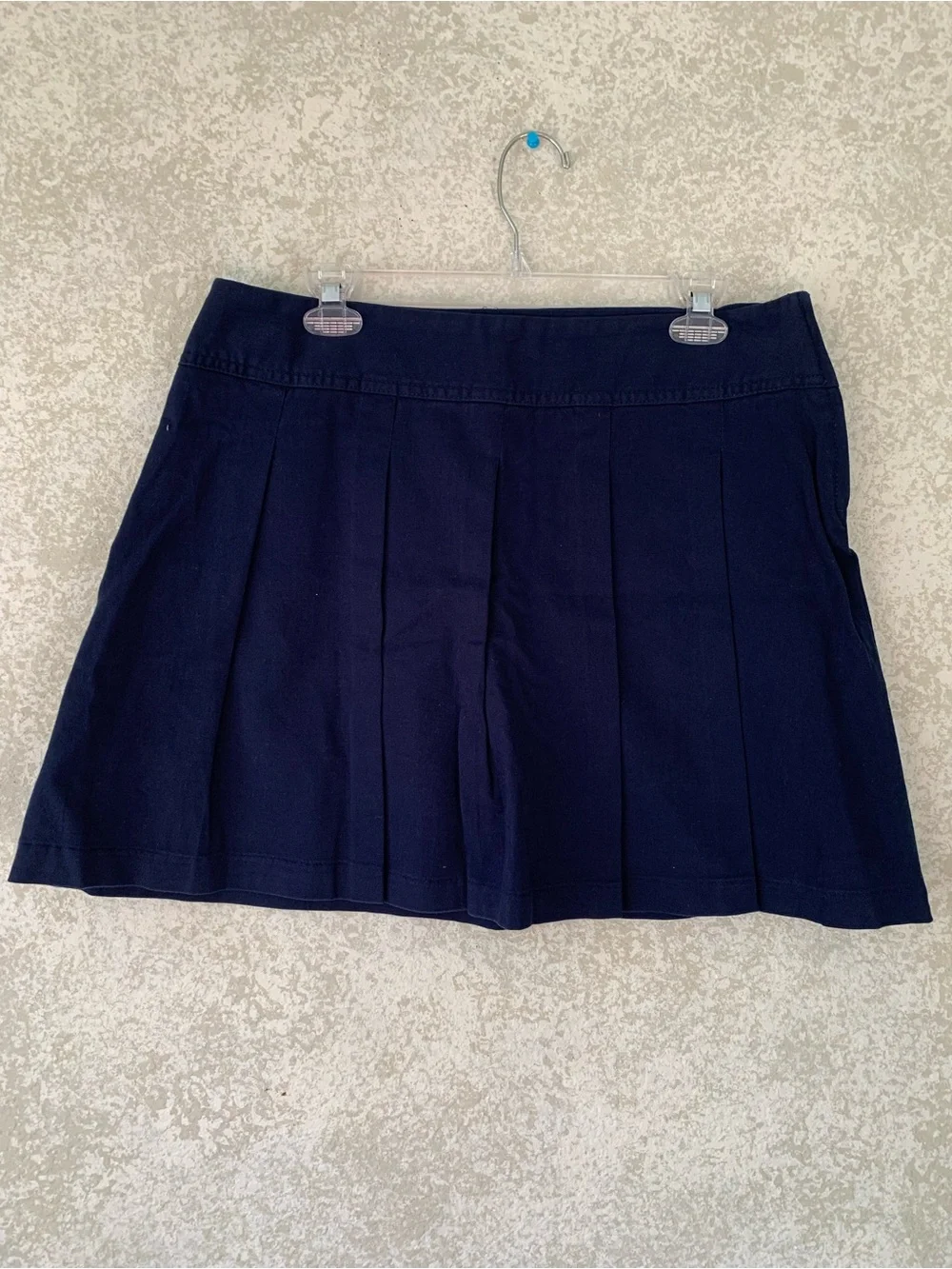 Childrens Place Girls Navy Blue Pleated School Uniform Skort Size 18 Adjustable